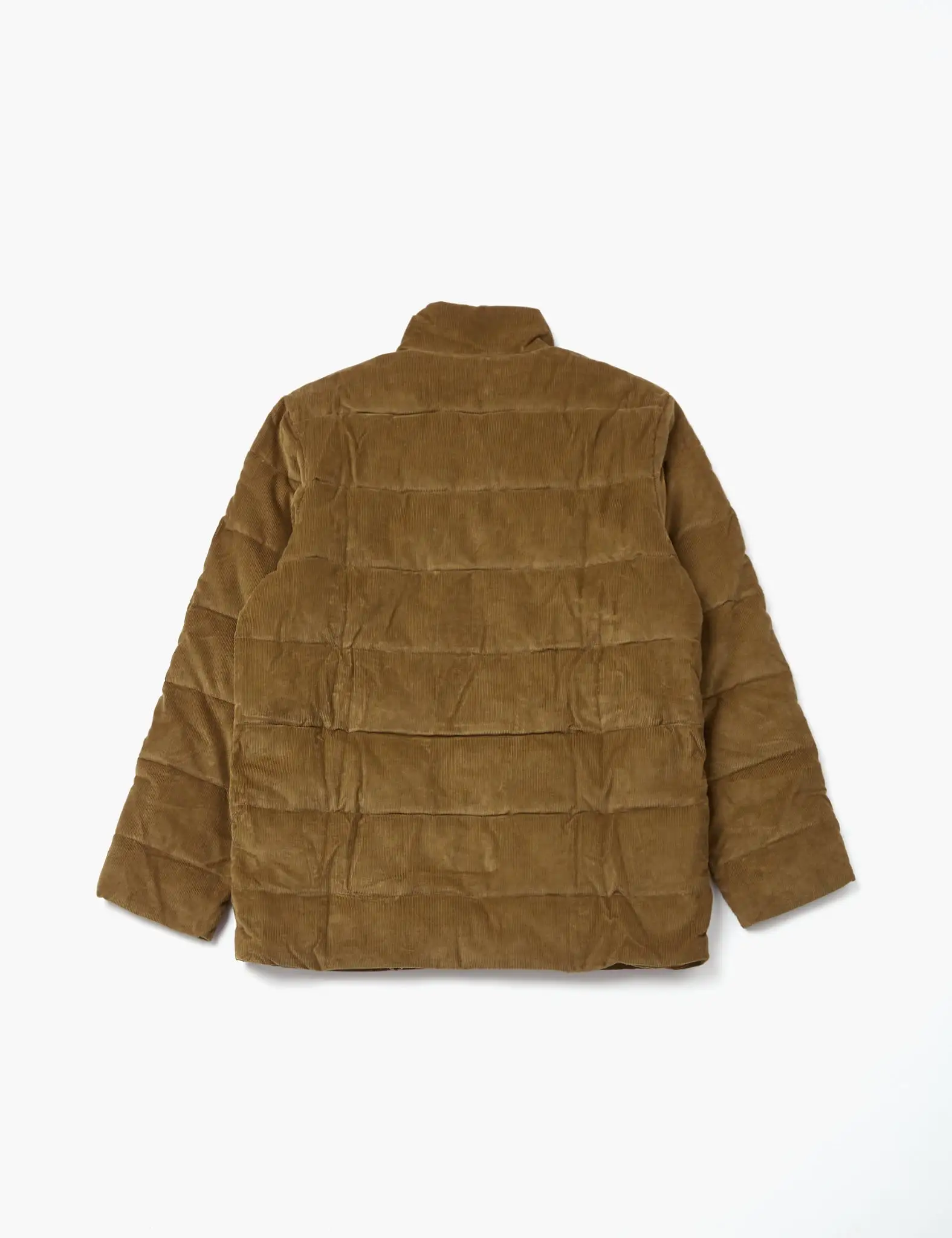 Barbour Crested Baffle Quilt Coat (Cord) - Beige/Ivy Tartan