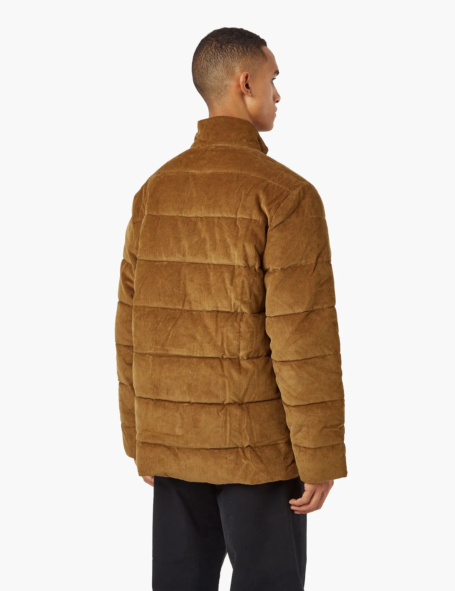 Barbour Crested Baffle Quilt Coat (Cord) - Beige/Ivy Tartan