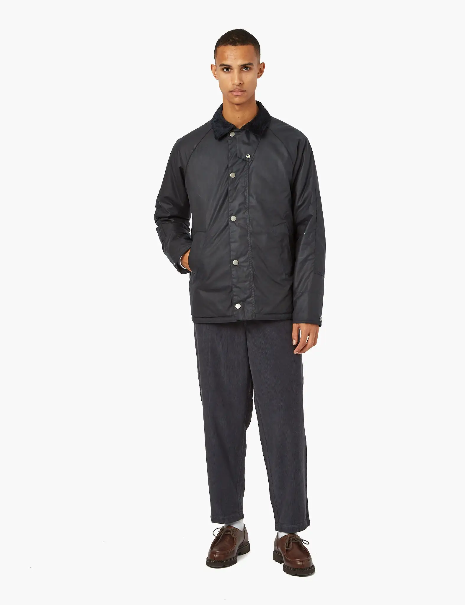 Barbour SL Nara Wax Coat - Navy Blue