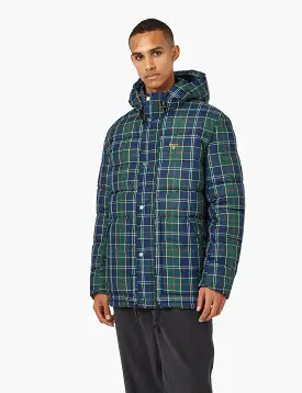 Barbour Tartan Blaine Baffle Quilt Coat - Ivy Tartan Green