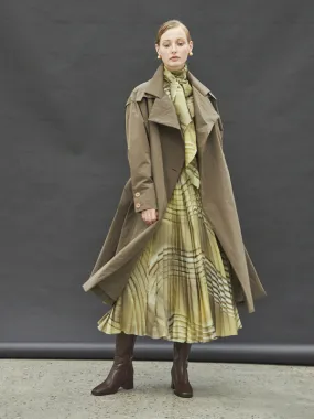 Belted Single Trench Coat - Khaki