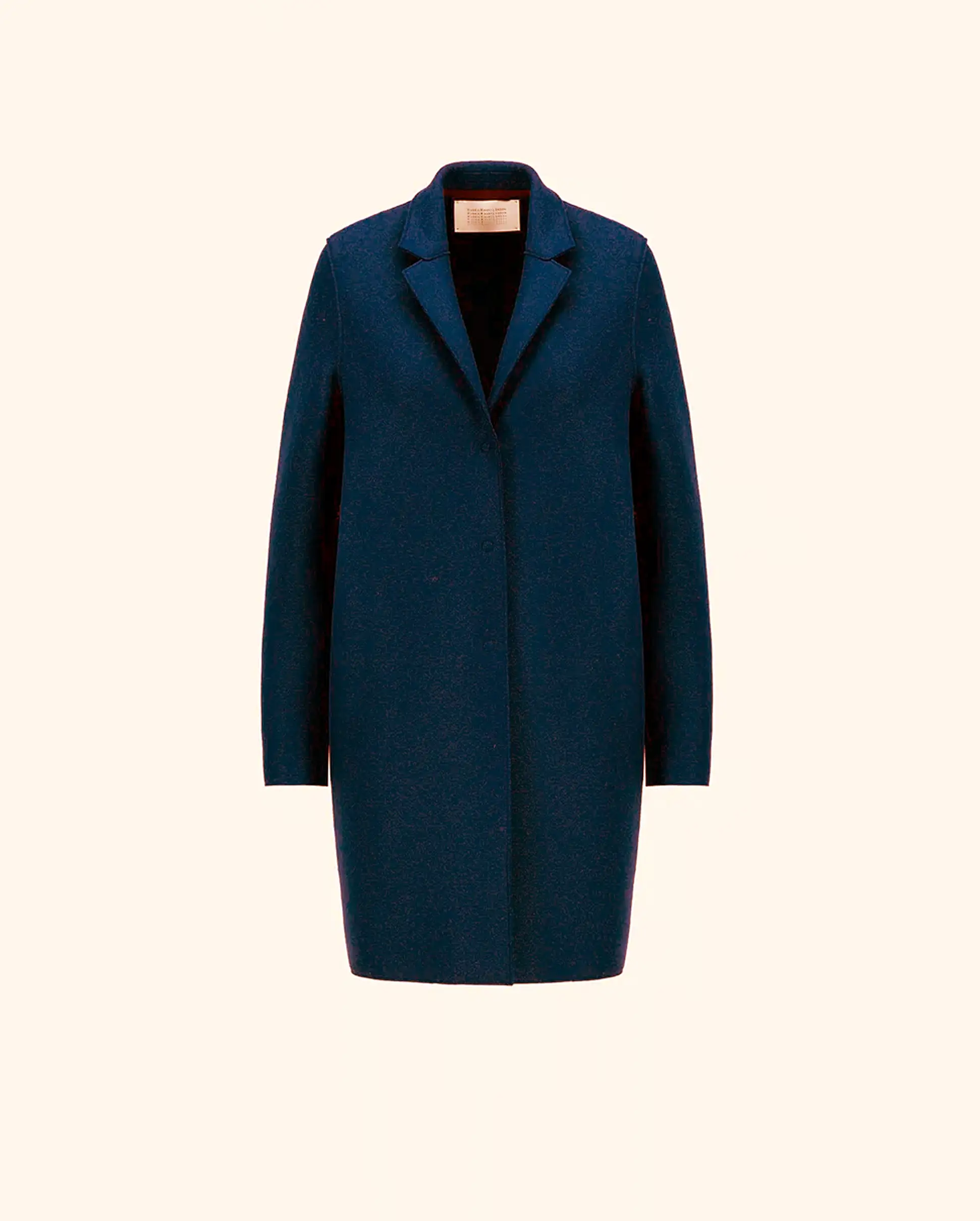 COCOON COAT LIGHT PRESSED WOOL / NAVY BLUE