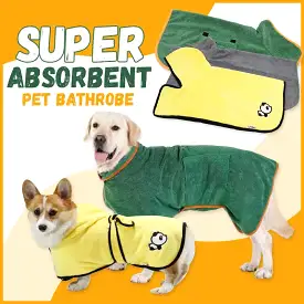 Dog Bathrobe Towel Bath Robe Pet Bathrobe Drying Coat Absorbent Towel For Large Medium Small Dog Super Fast Dry Soft Adjustable