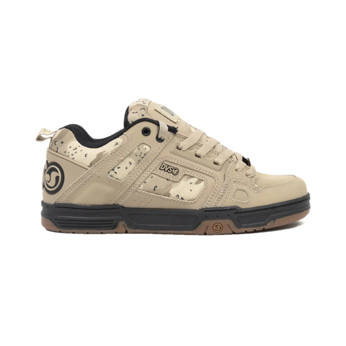 DVS F0000029270 COMANCHE MN'S (Medium) Tan/Camo/Black Leather & Nubuck Skate Shoes