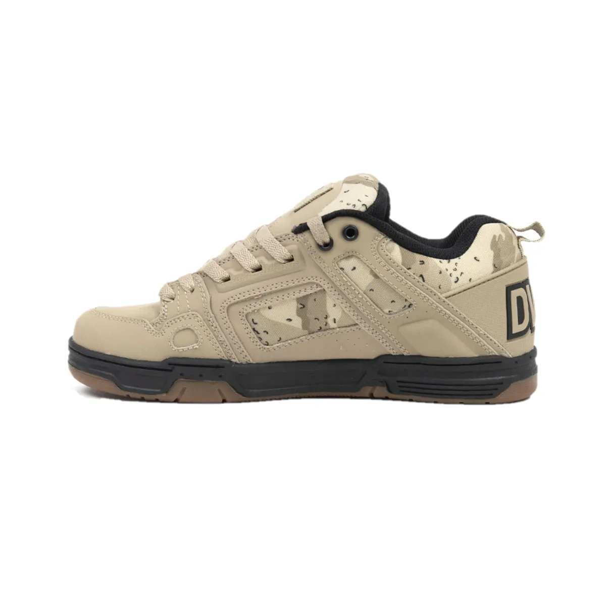 DVS F0000029270 COMANCHE MN'S (Medium) Tan/Camo/Black Leather & Nubuck Skate Shoes