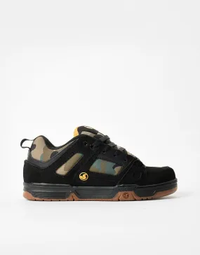 DVS Gambol Skate Shoes - Black/Camo/Orange Suede