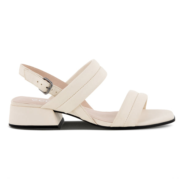 Ecco Elevate Squared Sandal Limestone   