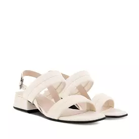 Ecco Elevate Squared Sandal Limestone   