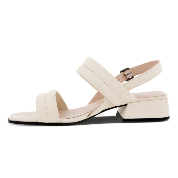 Ecco Elevate Squared Sandal Limestone   