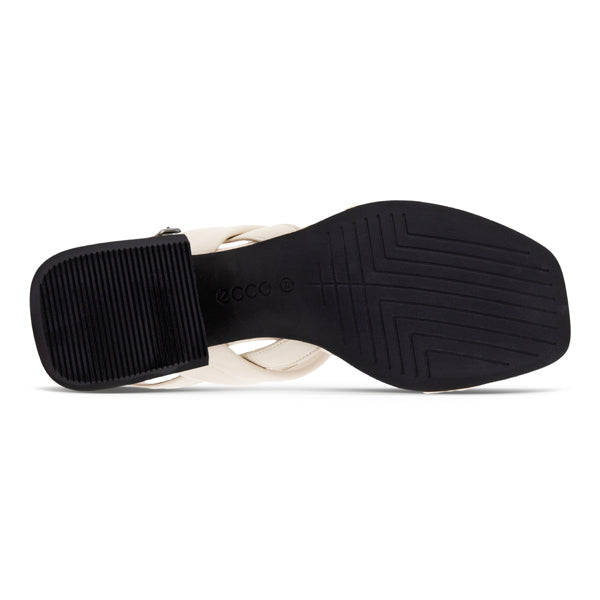 Ecco Elevate Squared Sandal Limestone   