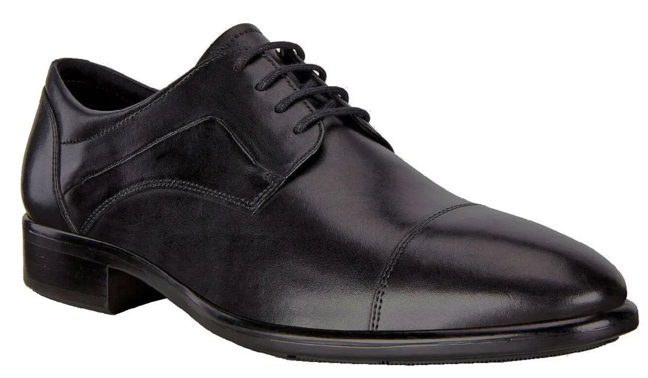 Ecco Men's Citytray Cap Toe Lace Black