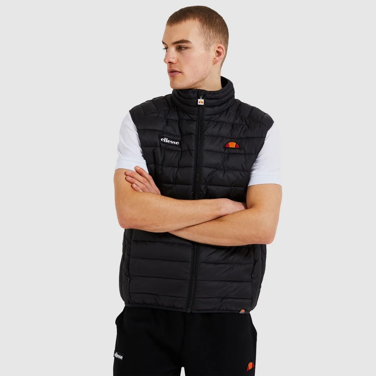 Ellesse Bardy Quilt Gilet Bodywarmer Black