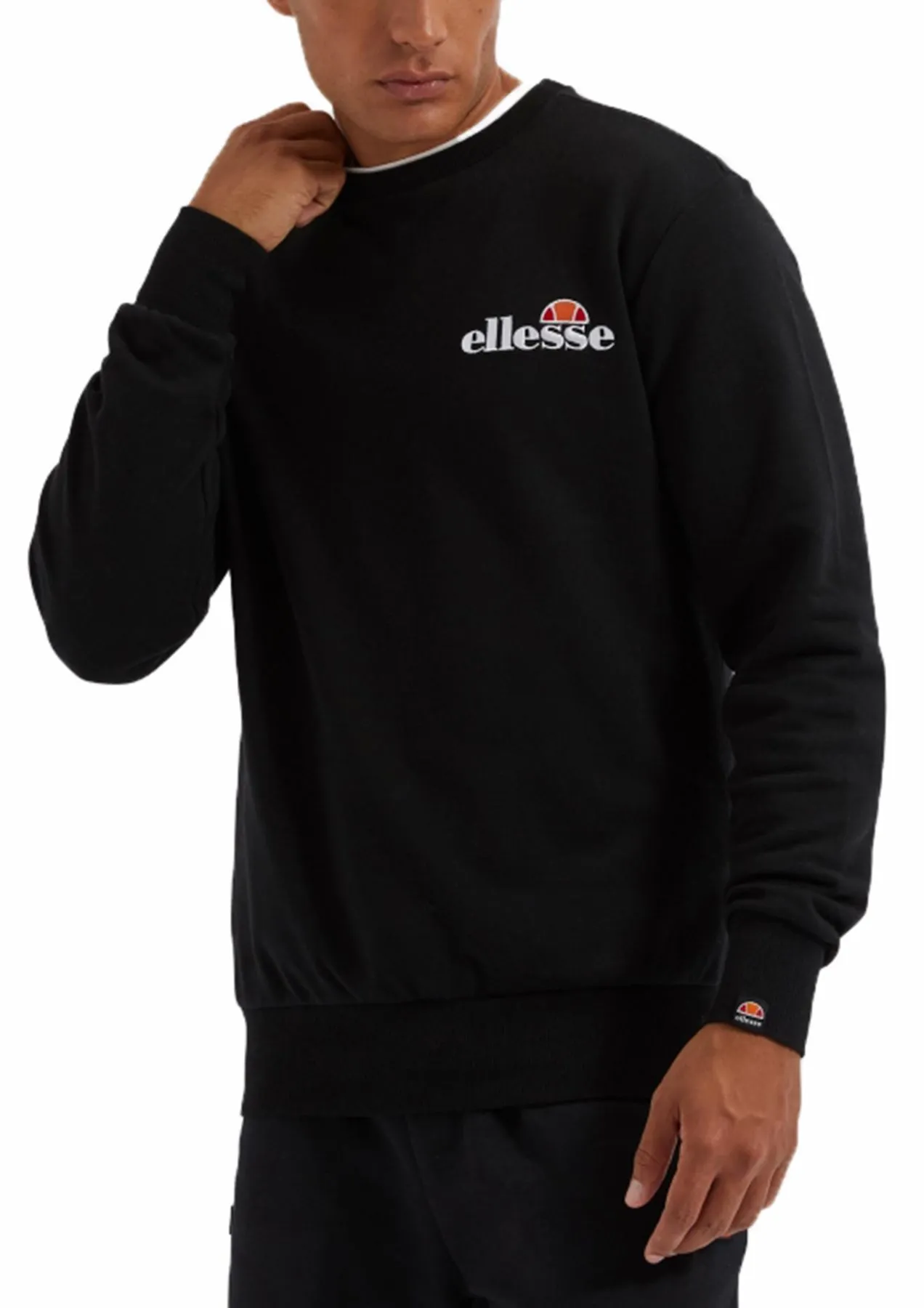 Ellesse Fierro Logo Crew Neck Sweatshirt Black