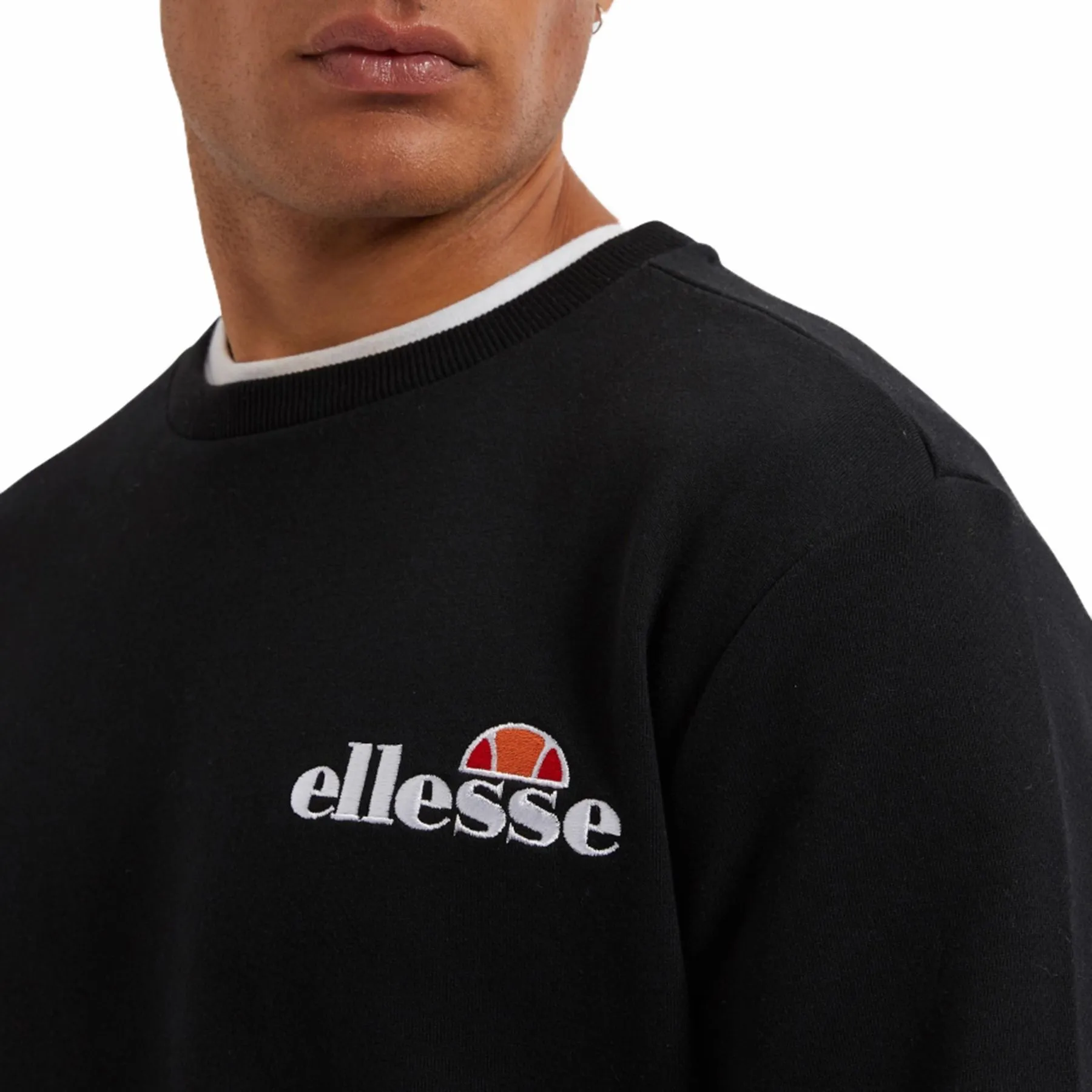 Ellesse Fierro Logo Crew Neck Sweatshirt Black