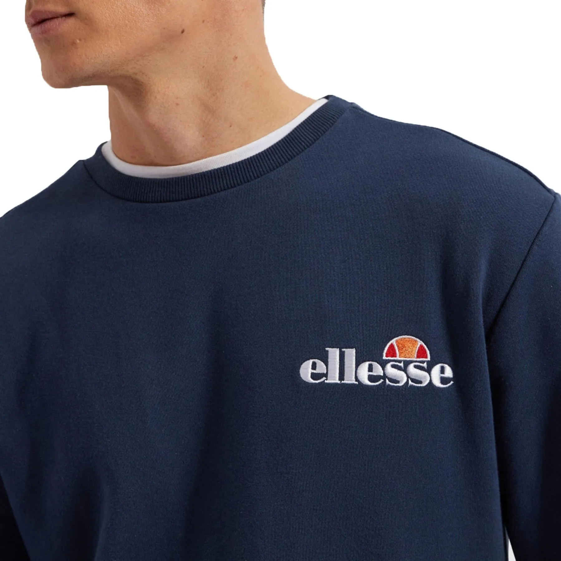 Ellesse Fierro Logo Crew Neck Sweatshirt Navy