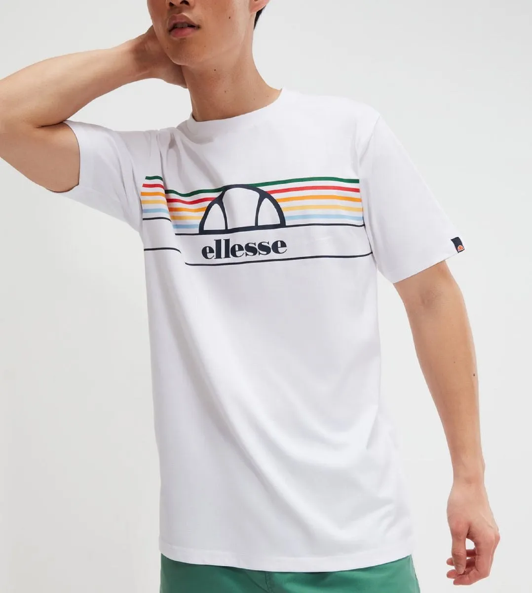 Ellesse Lentamente Crew Neck Logo T-Shirt White