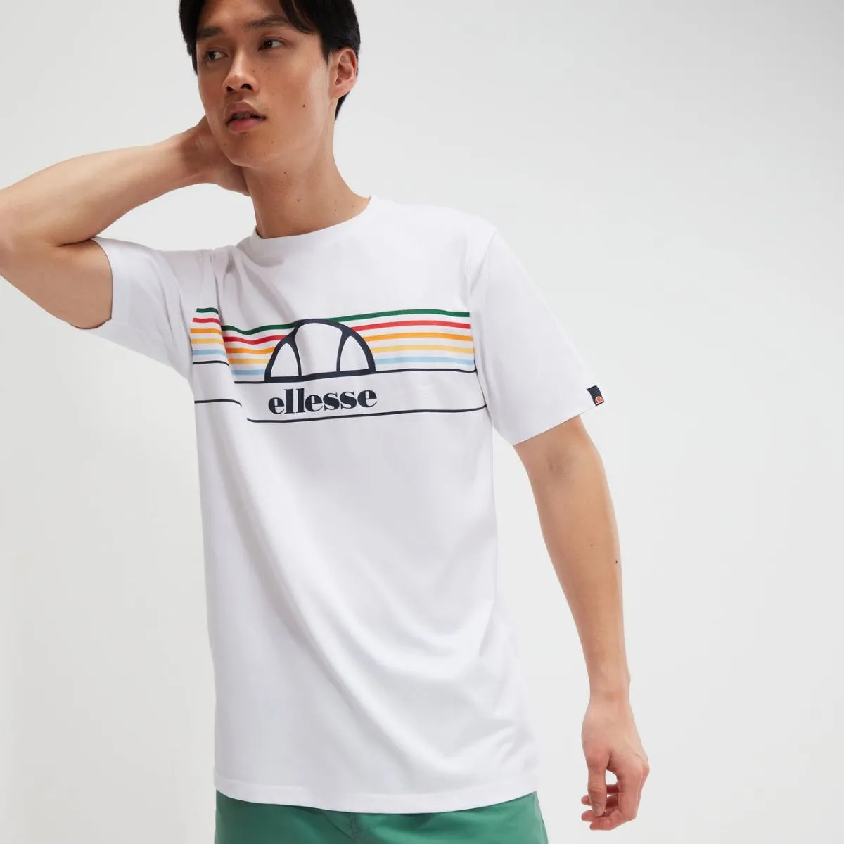 Ellesse Lentamente Crew Neck Logo T-Shirt White