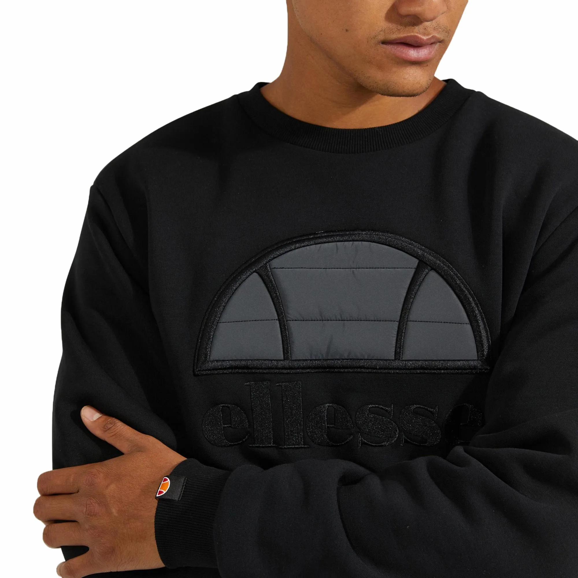 Ellesse Manto Logo Crew Neck Sweatshirt Black