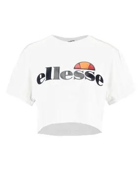 Ellesse Womens Alberta Logo Crop T-Shirt White