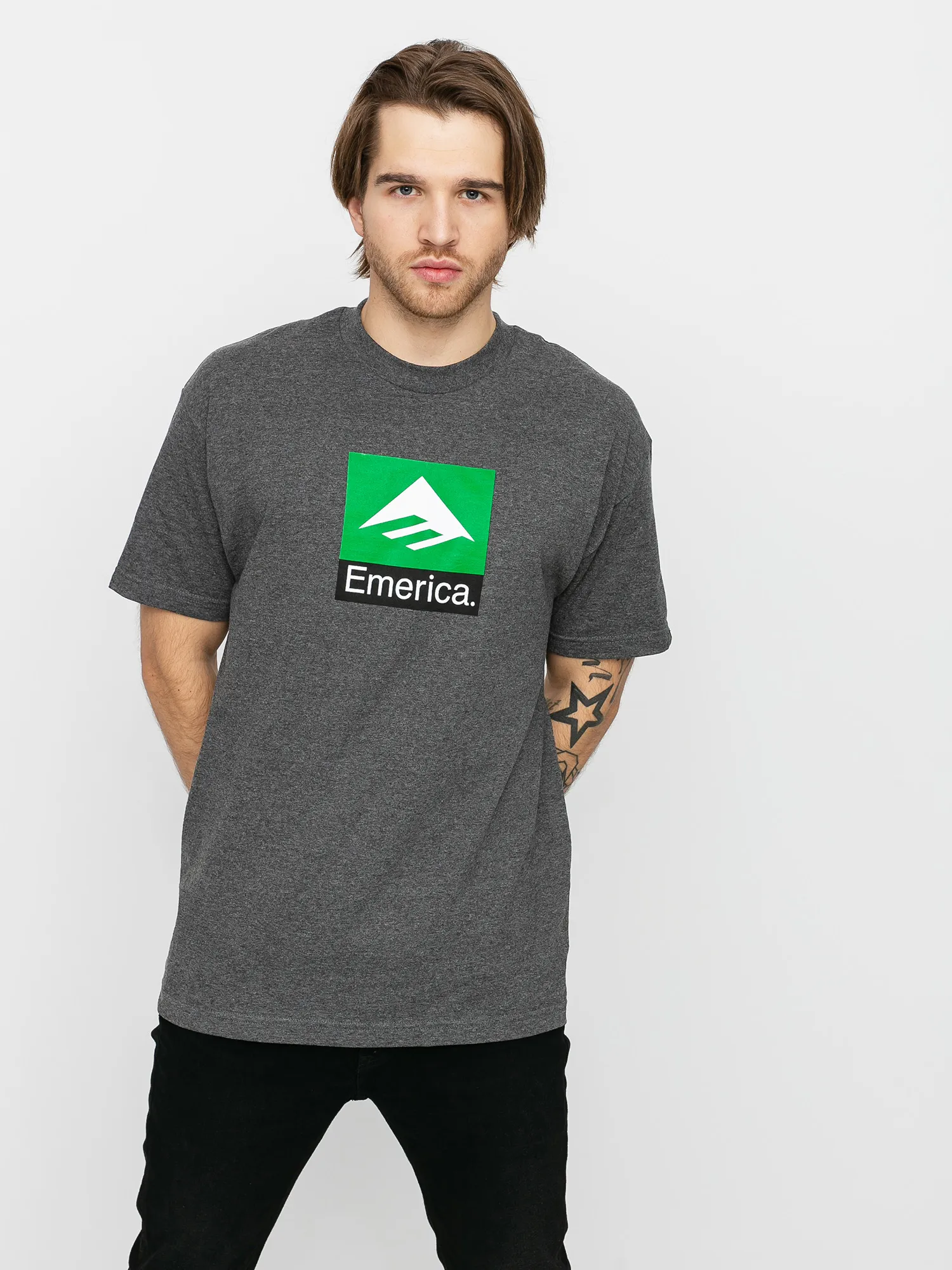 Emerica Classic Combo T-shirt (charcoal/heather)