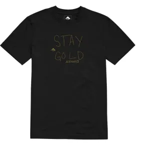 EMERICA STAY GOLD TEE - BLACK