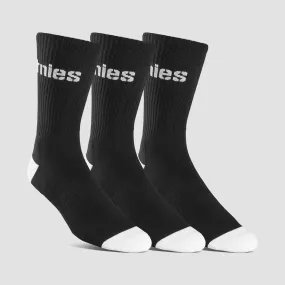 Etnies Stencil Icon Socks 3 Pack Black