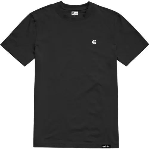 Etnies Team Embroidered Logo T-Shirt Black  Combed ring spun fine jersey. 150 grams, 4.4 ounces. Set in collar / ¾” rib height. 