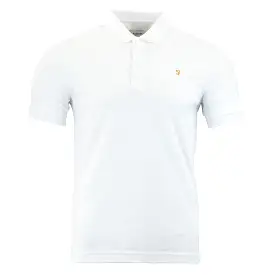 Farah Blanes Slim Fit Organic Polo Shirt - White