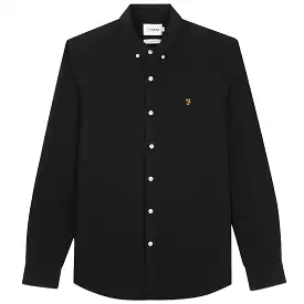 Farah Brewer Slim Fit Oxford Shirt - Black