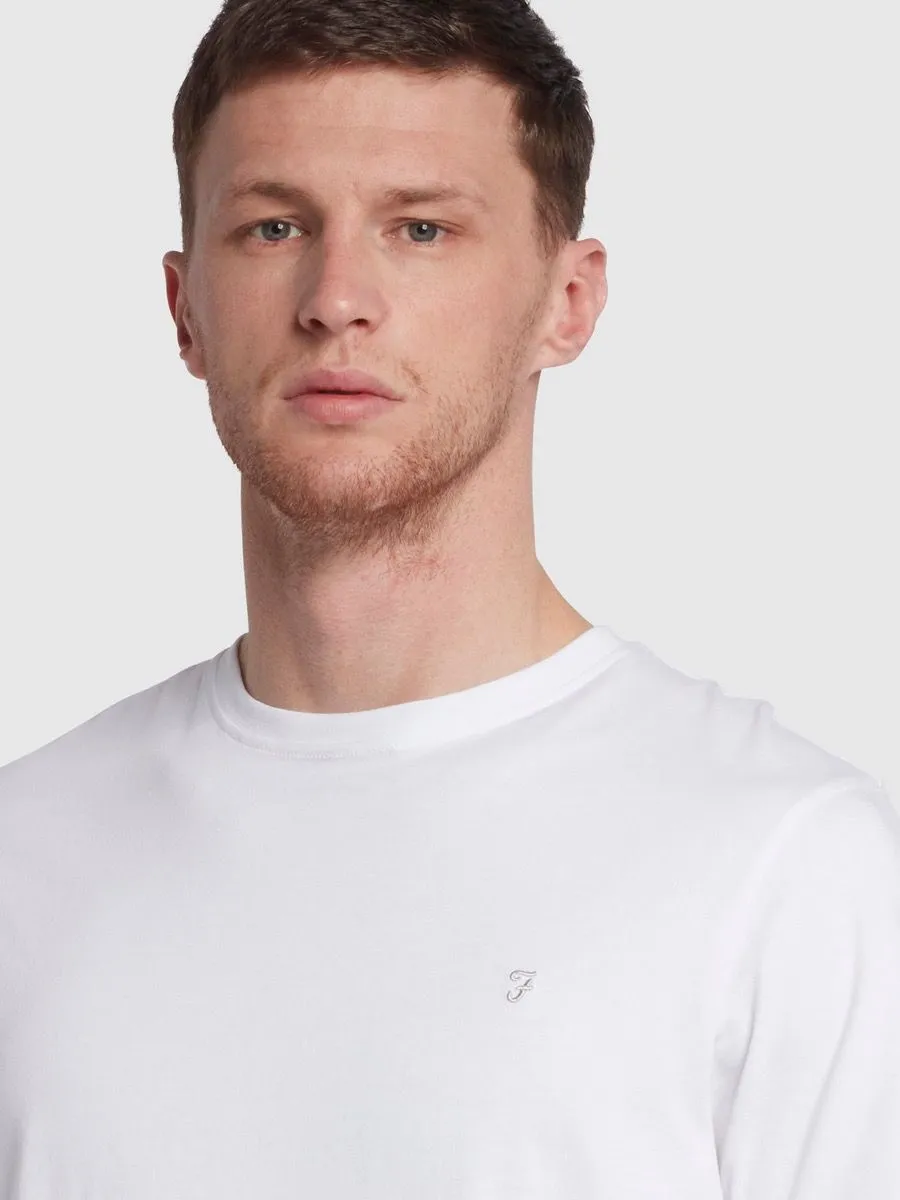 Farah Eddie Plain Crew Neck T-Shirt White