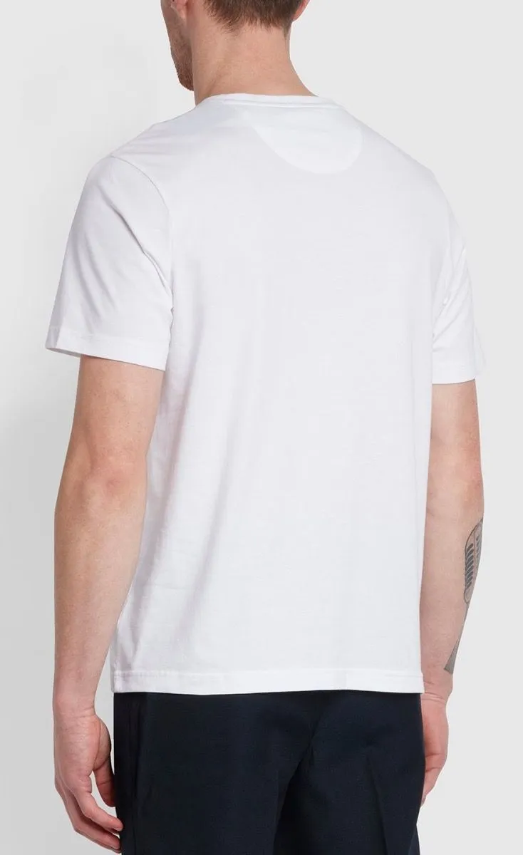 Farah Eddie Plain Crew Neck T-Shirt White