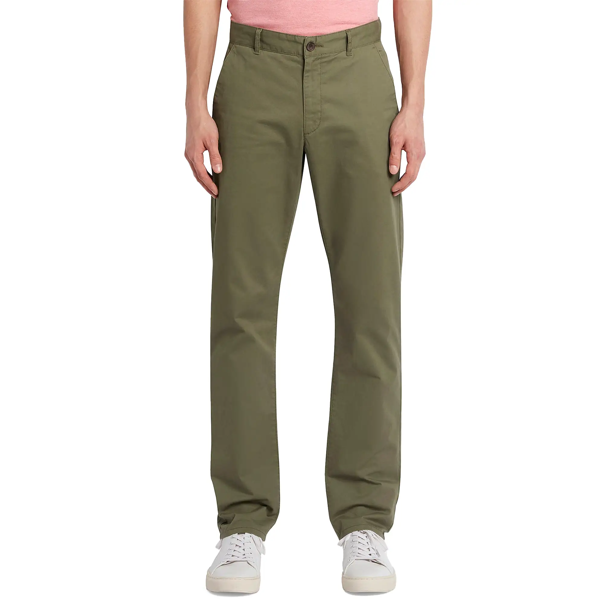 Farah Elm Regular Fit Twill Chinos - Vintage Green