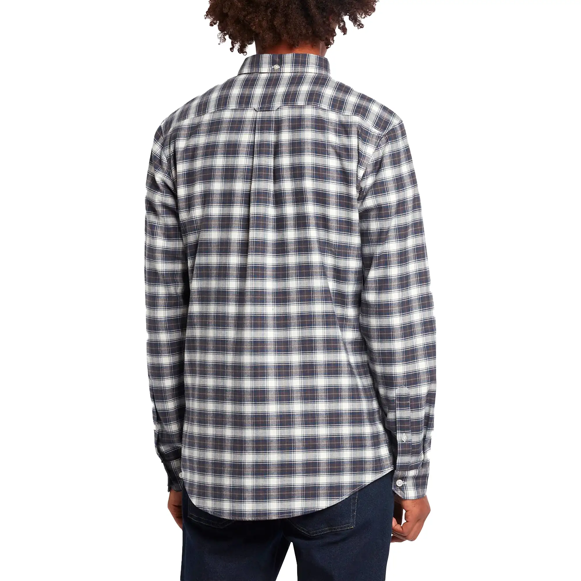 Farah Fraser Check Long Sleeve Shirt - Navy / Cream