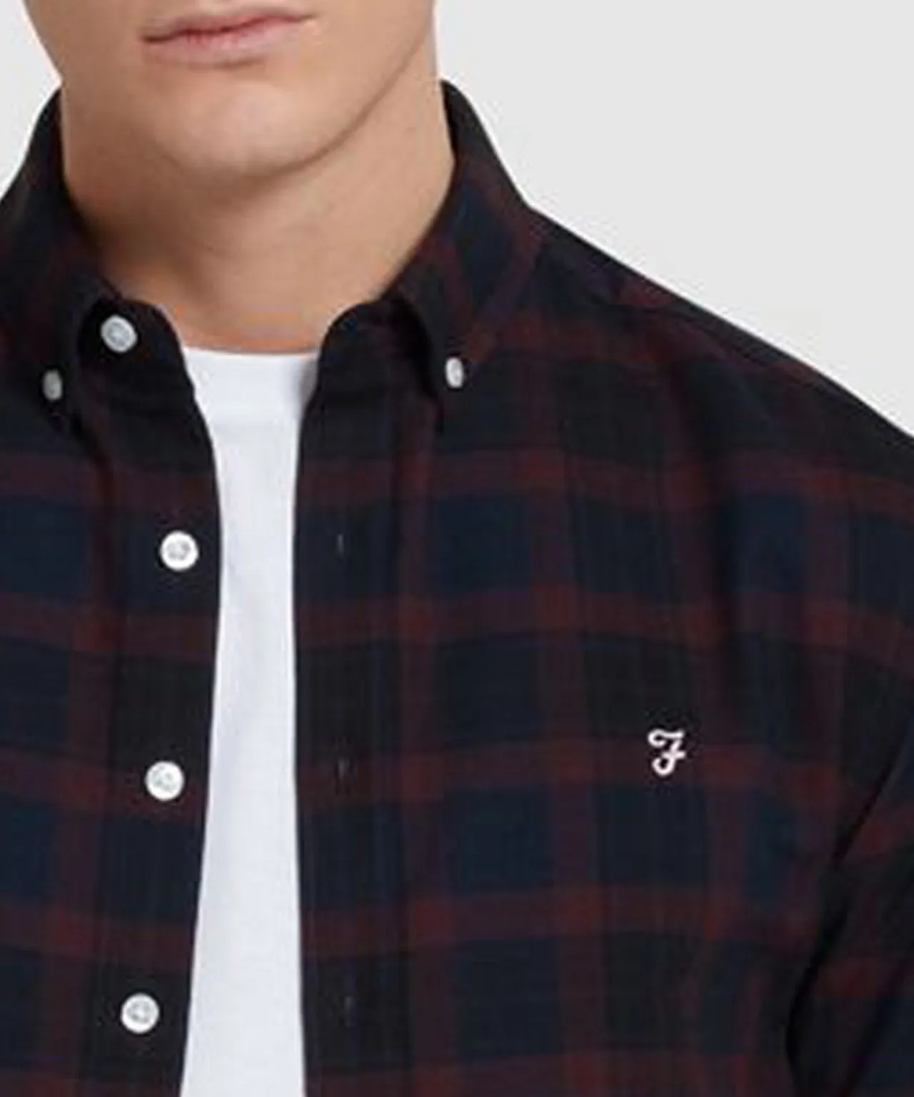 Farah Oxford Check Long Sleeved Shirt