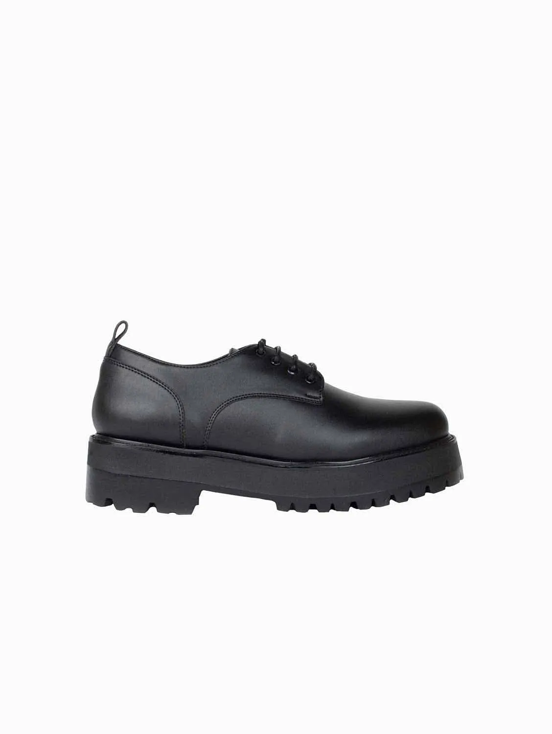 Farah Unisex Vegan Leather Chunky Derby | Black