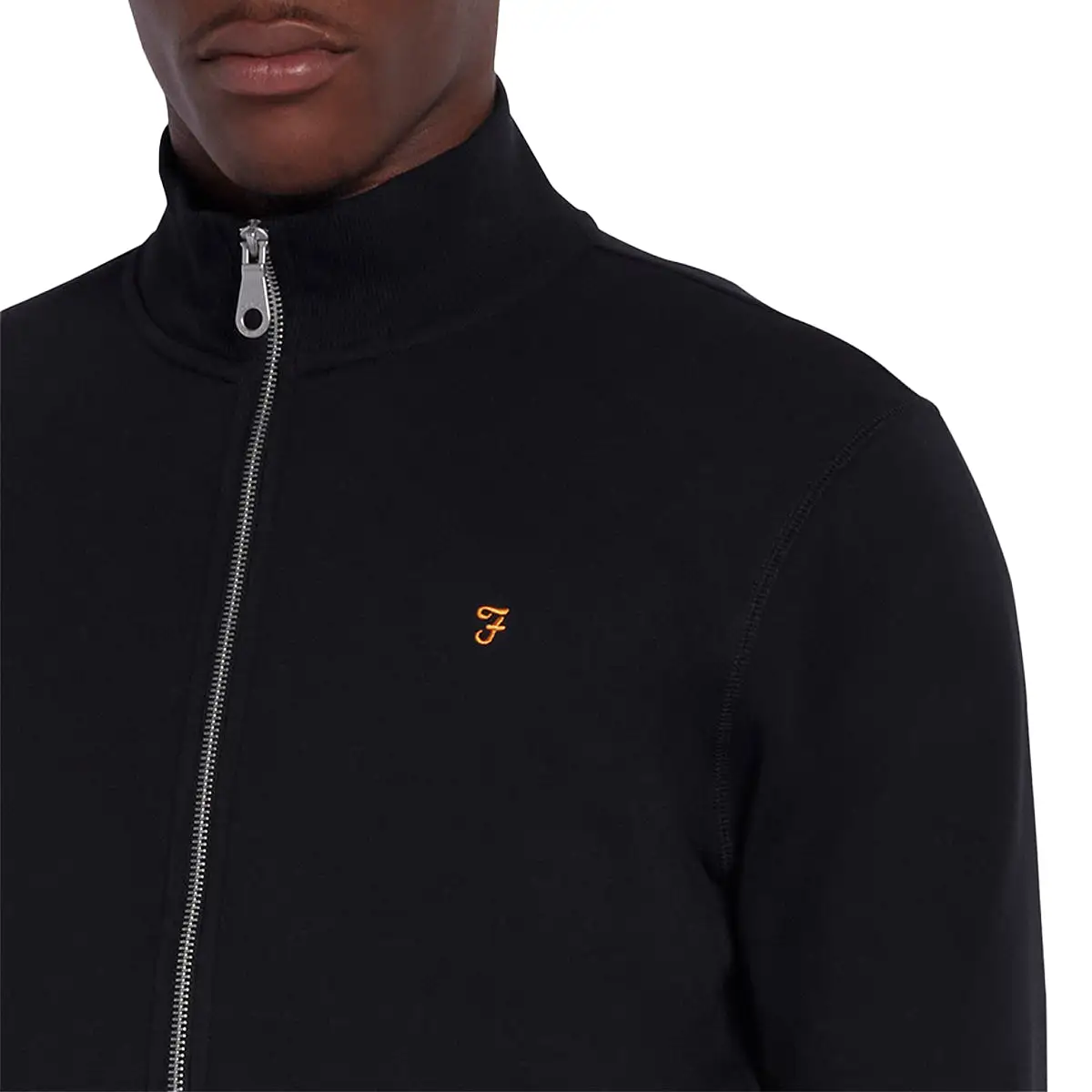 Farah Vance Full Zip Sweat - Black