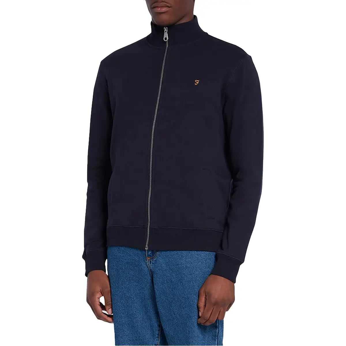 Farah Vance Full Zip Sweat - Navy