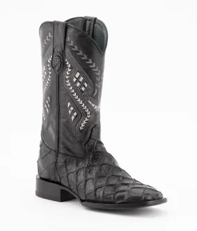 Ferrini Men’s Bronco Black Pirarucu Print Boot