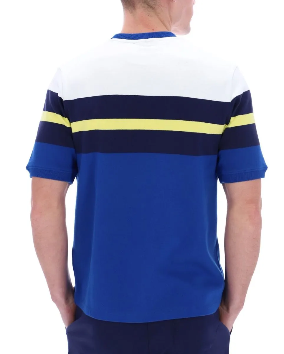 Fila Pedro Colour Blocked Crew Neck T-Shirt Bright Blue