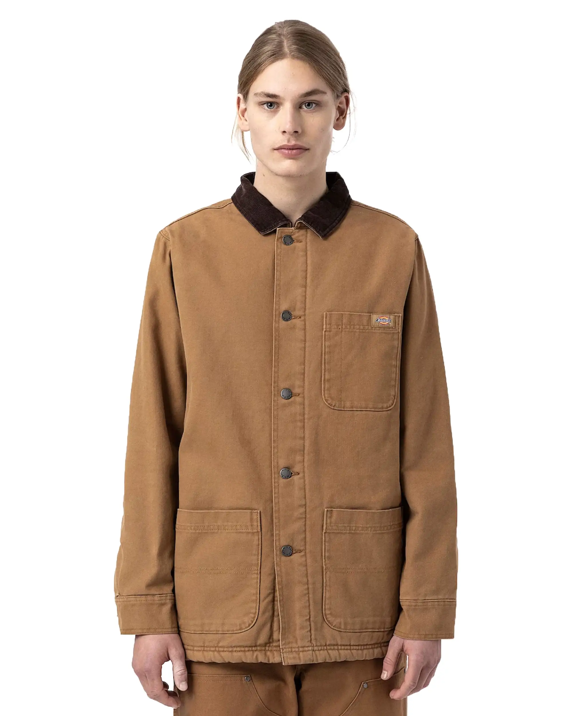 Giacca Dickies Duck Canvas Chore Coat Stone Washed Brown Duck