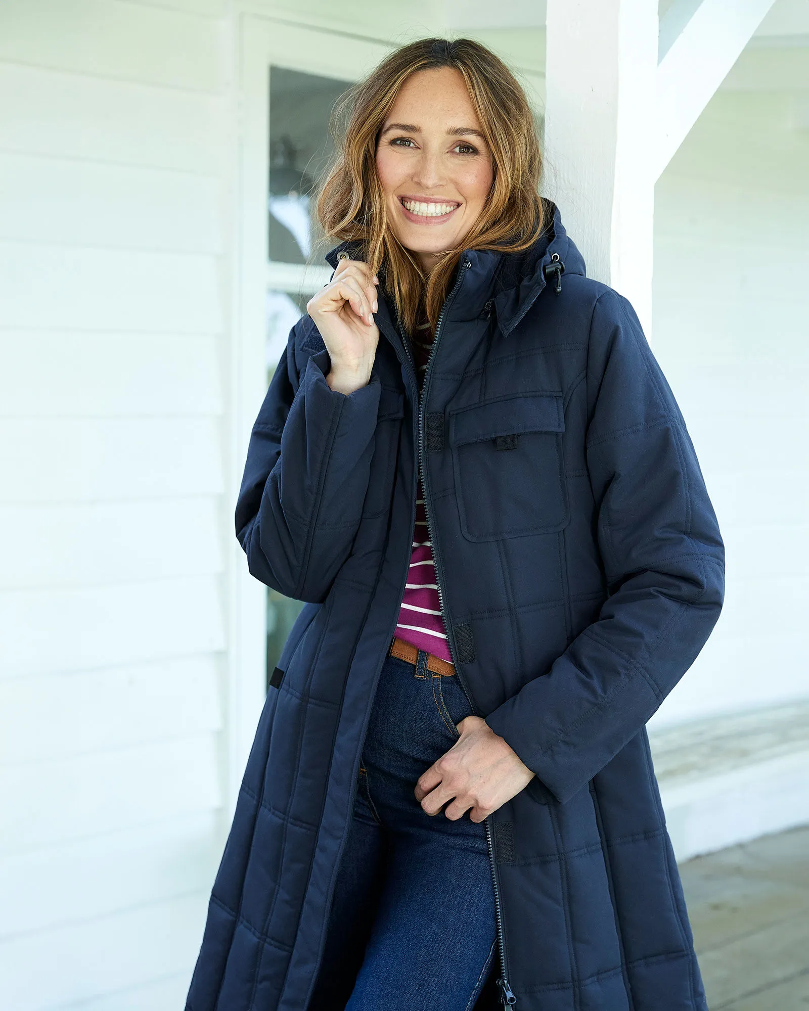 Long Padded Hooded Coat 