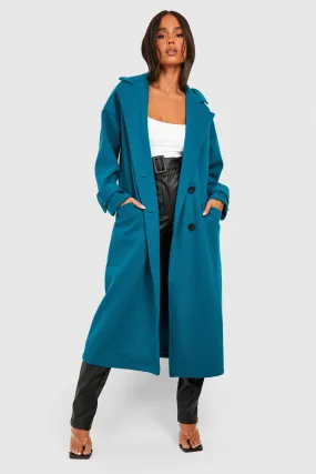 Petite Premium Wool Look Double Breasted Coat