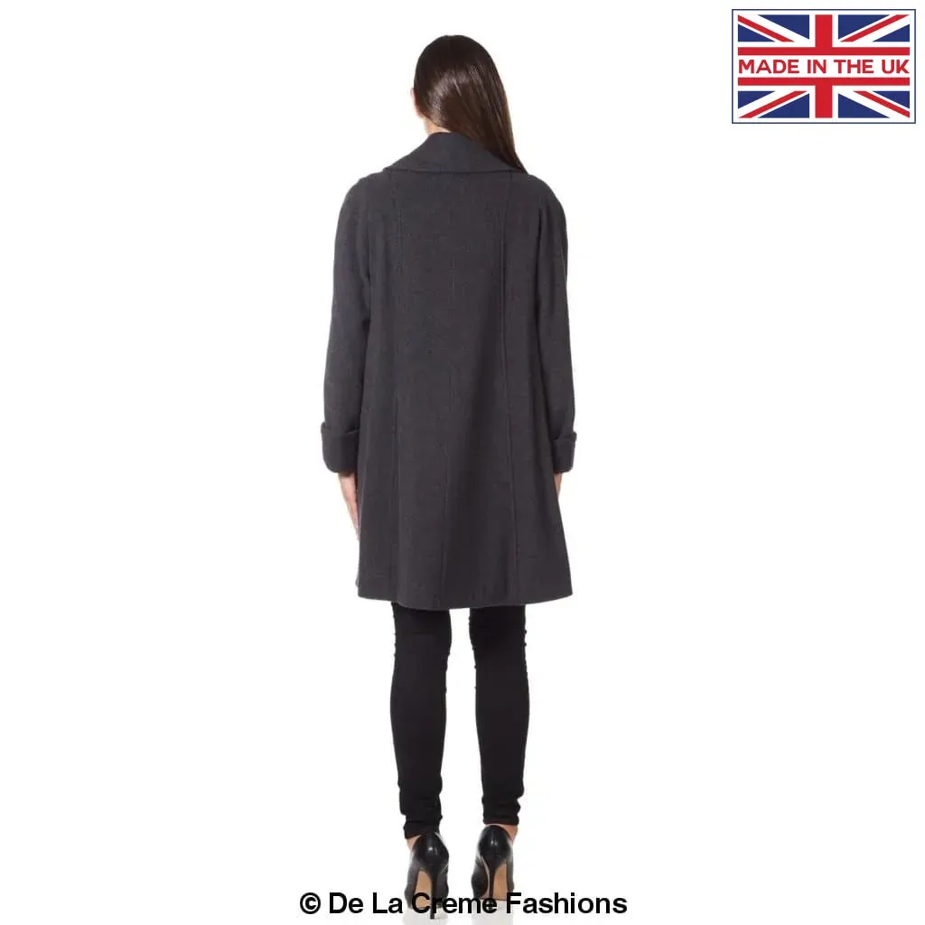 [PRE-ORDER] Wool and Cashmere Blend Swing Coat (1711)