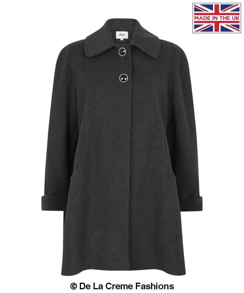 [PRE-ORDER] Wool and Cashmere Blend Swing Coat (1711)