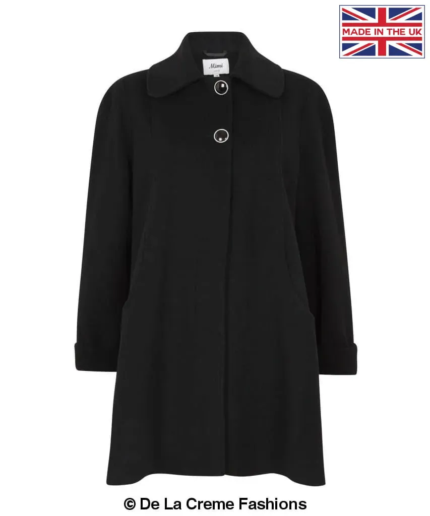 [PRE-ORDER] Wool and Cashmere Blend Swing Coat (1711)