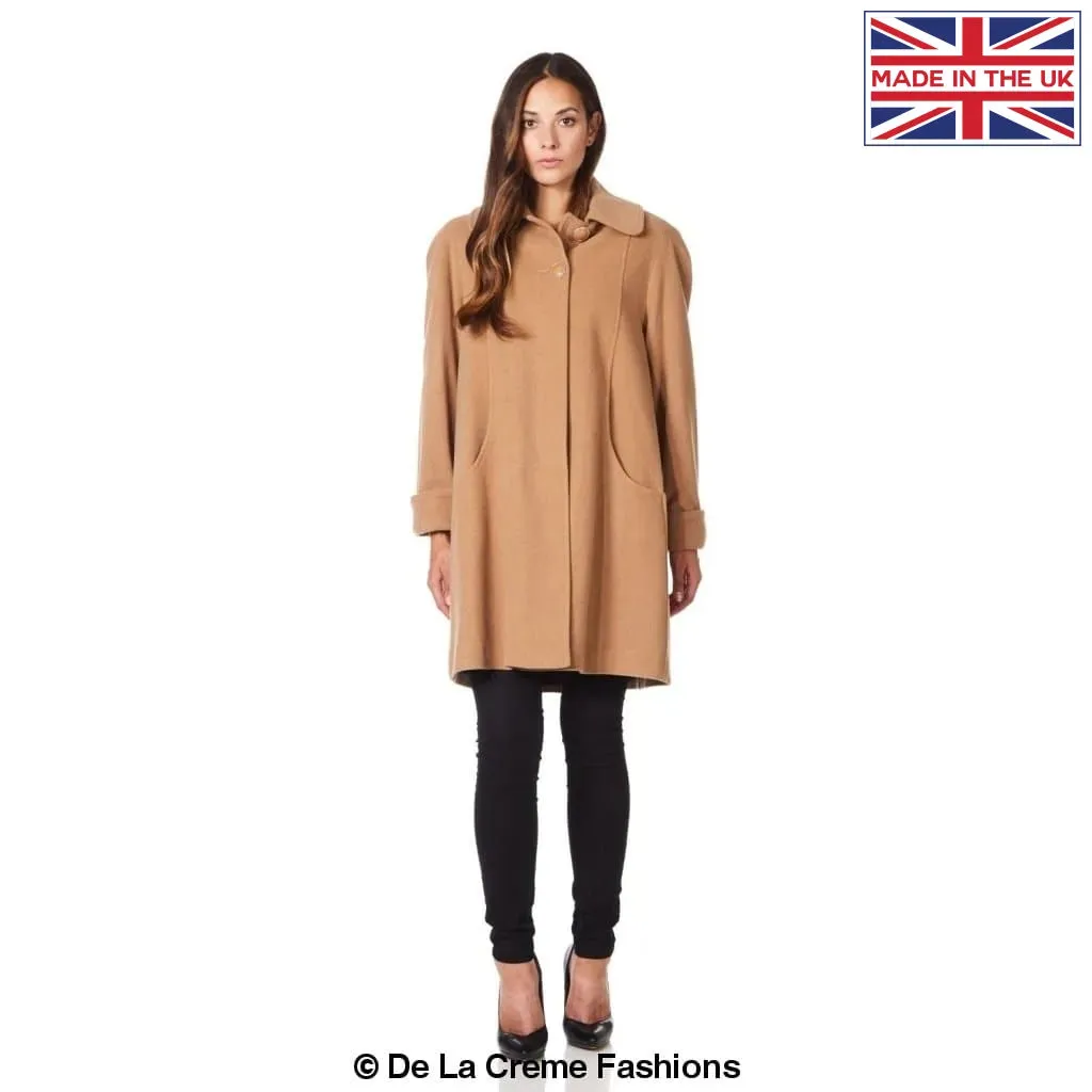 [PRE-ORDER] Wool and Cashmere Blend Swing Coat (1711)