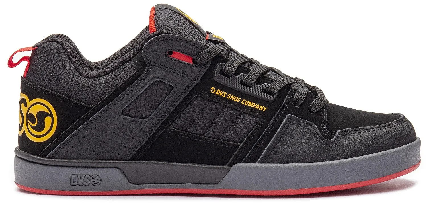 shoes DVS Comanche 2.0+ - Black/Yellow/Fiery/Nubuck - men´s