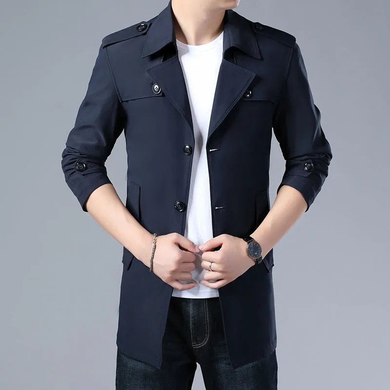 Spring And Autumn Men's Trench Coat