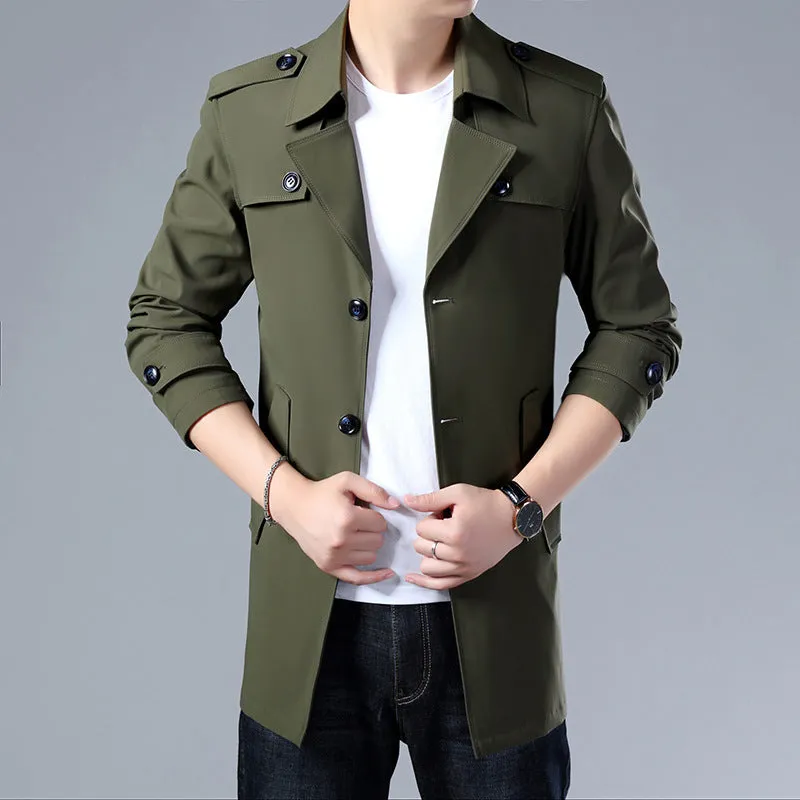 Spring And Autumn Men's Trench Coat