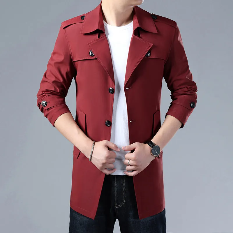 Spring And Autumn Men's Trench Coat